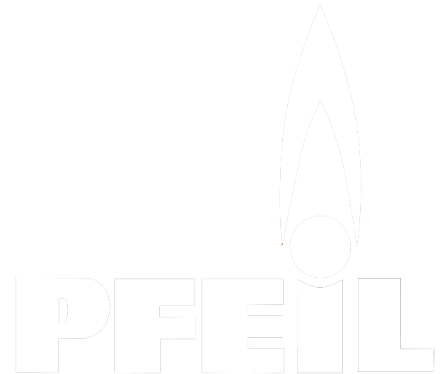 Pfeil Logo in weiß